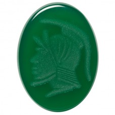 Oval Genuine Green Agate Intaglio